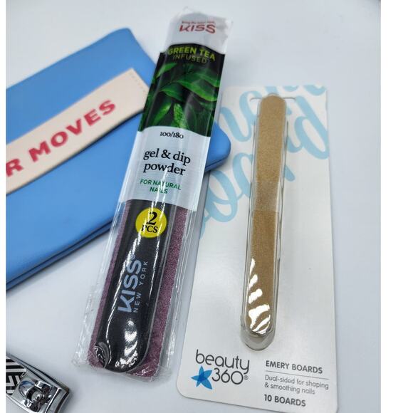 NEW Ipsy Power Moves Cosmetic Pouch Zip Bag, Nail Clipper, Files, Cuticle Lotion - Picture 5 of 6